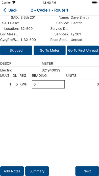 Utility Mobile Readings screenshot 1