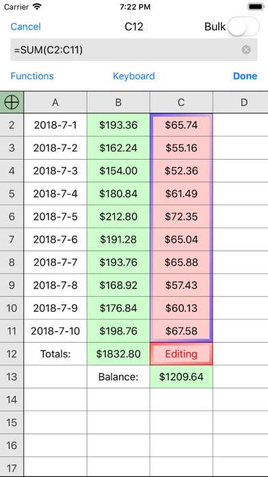 Utility Spreadsheet screenshot 4