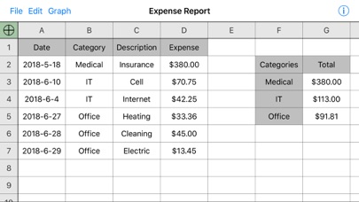 Utility Spreadsheet screenshot 1