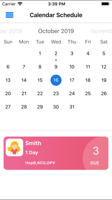 Vaccine Reminder - Pediatrics screenshot 1
