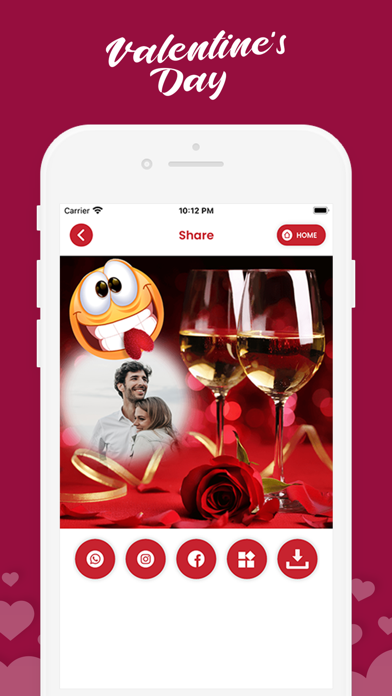 Valentine's Squre photo frame screenshot 1