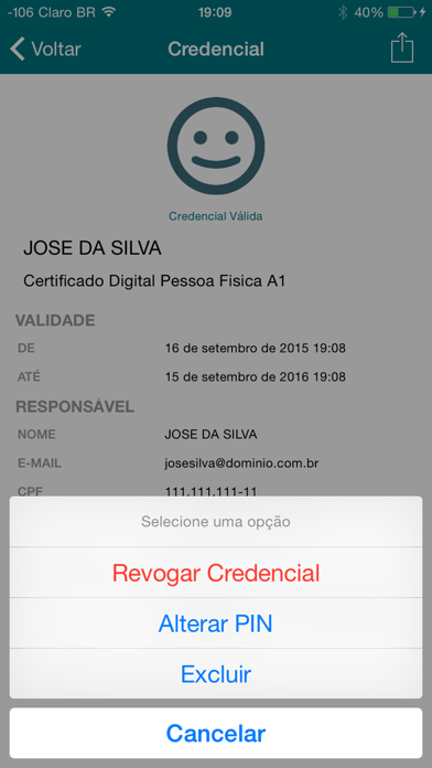 Valid Credentials screenshot 2