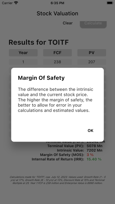 Value Investing Tools screenshot 2