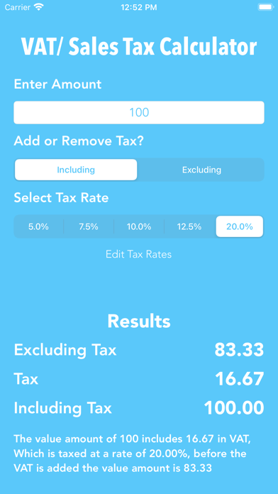 VAT/Tax Calculator screenshot 3