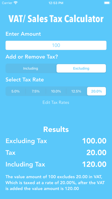 VAT/Tax Calculator screenshot 2