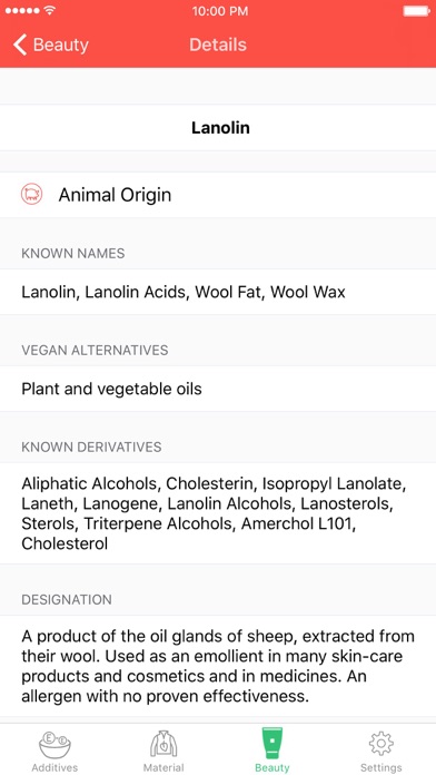 Vegsafe - Personal vegan pocket helper screenshot 1