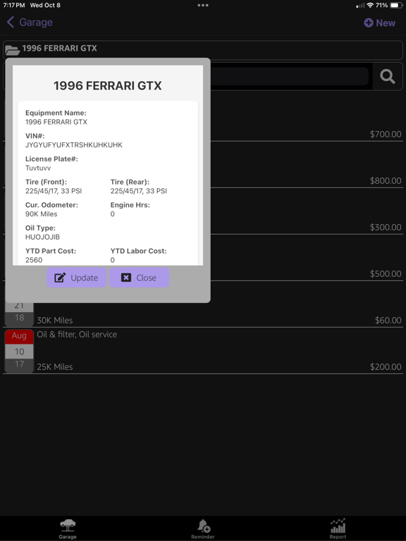 Vehicle Maintenance Tracker screenshot 1