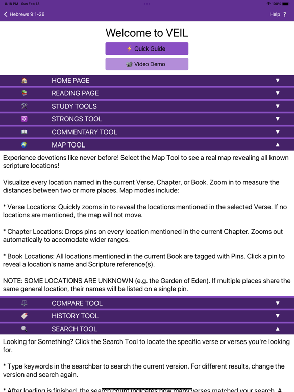 Veil Bible App screenshot 1
