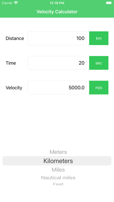 Velocity Calc and Converter screenshot 3