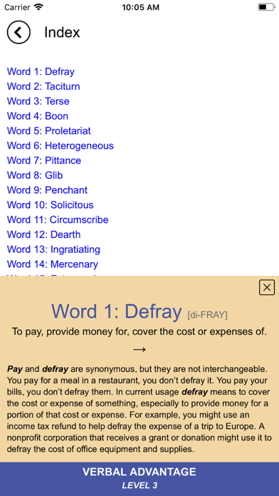Verbal Advantage - Level 3 screenshot 1