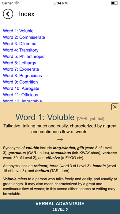 Verbal Advantage - Level 5 screenshot 1