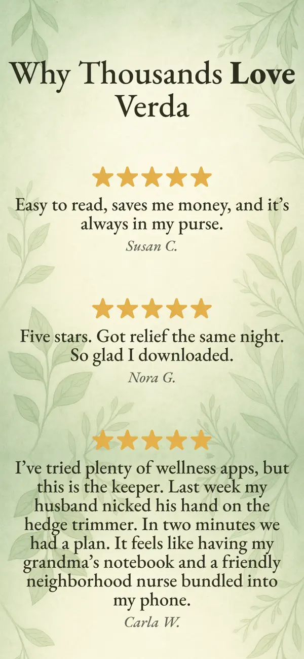 Verda: Home Apothecary screenshot 1