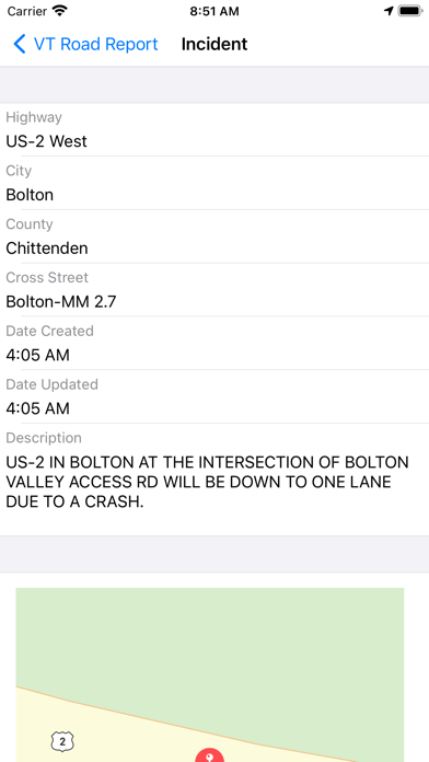 Vermont Road Report screenshot 2