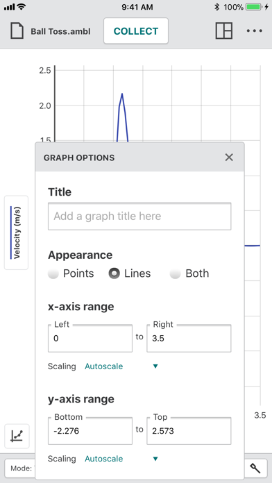 Vernier Graphical Analysis screenshot 2