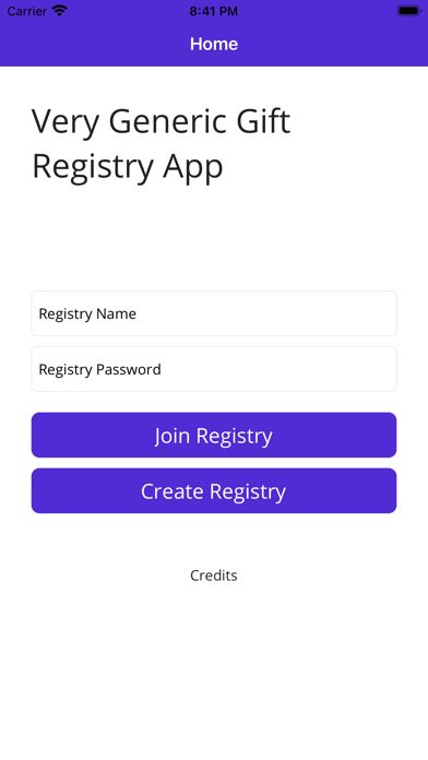 Very Generic Gift Registry screenshot 1