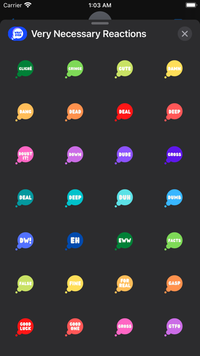 Very Necessary Reactions Color screenshot 1