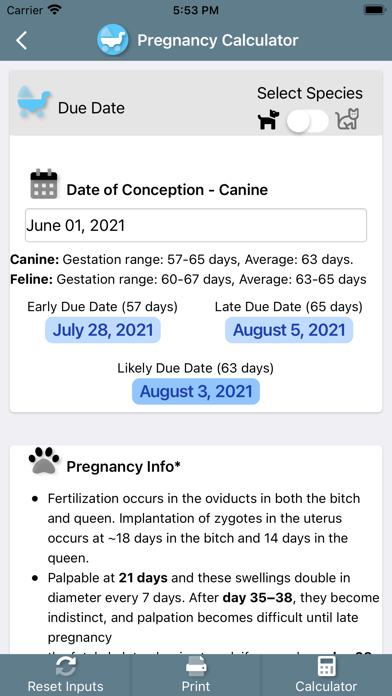 Vetcalculators screenshot 1