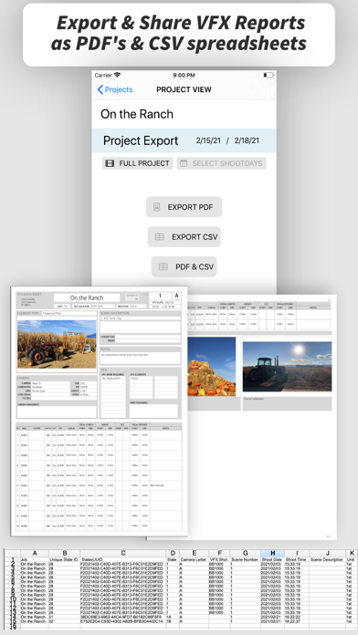 VFXReports screenshot 2