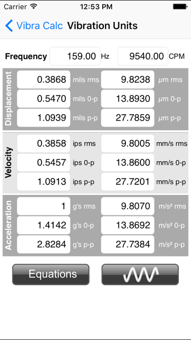 Vibra Calc screenshot 1
