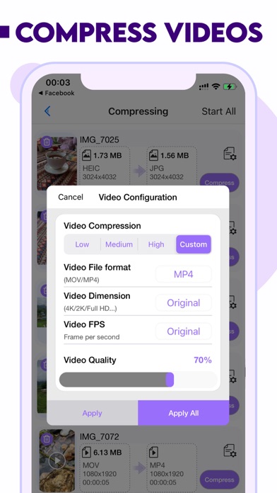 Video Compressor & Reduce size screenshot 4