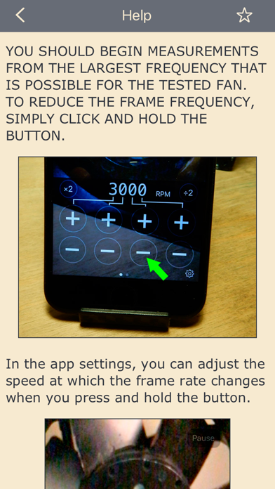 Video tachometer screenshot 2