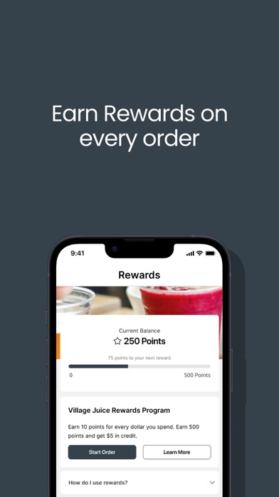 Village Juice & Kitchen App screenshot 1