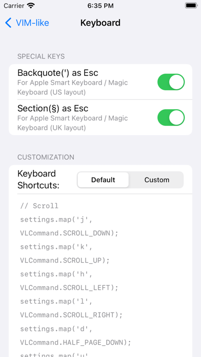 Vimlike screenshot 2