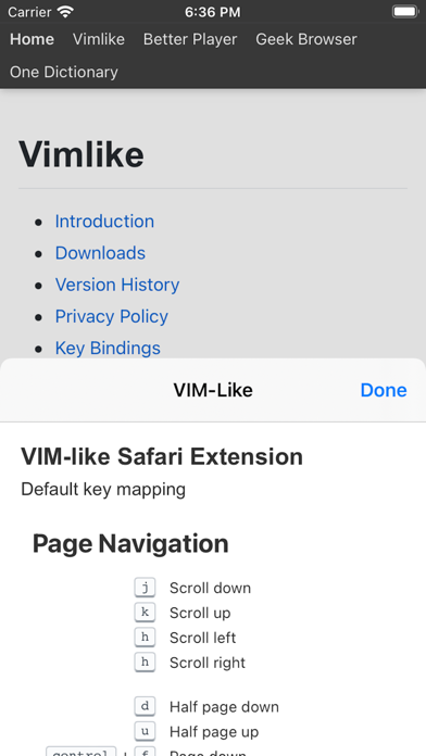 Vimlike screenshot 1