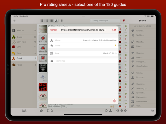 VinoCell - wine cellar manager screenshot 2