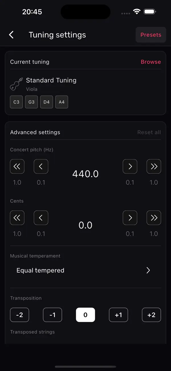 Viola Tuner – XTuner PRO screenshot 4