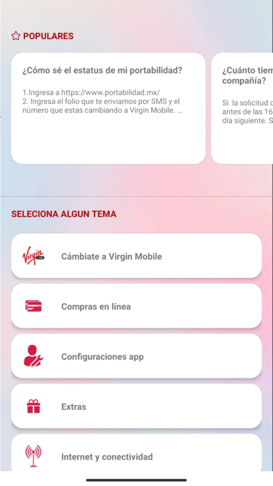 Virgin Mobile Mexico screenshot 1