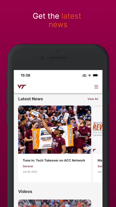 Virginia Tech HokieSports screenshot 5