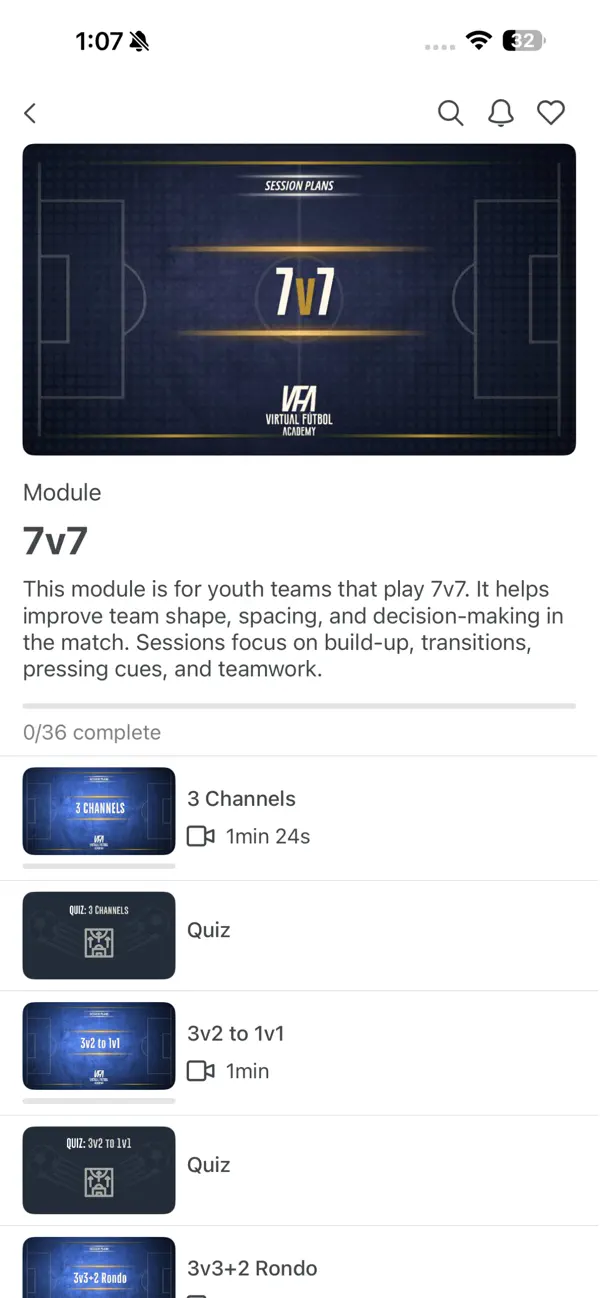 Virtual Fútbol Academy screenshot 1