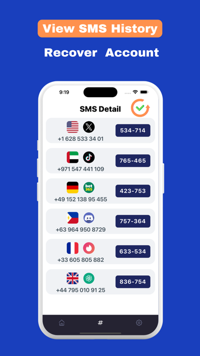 Virtual Number for Receive SMS screenshot 2