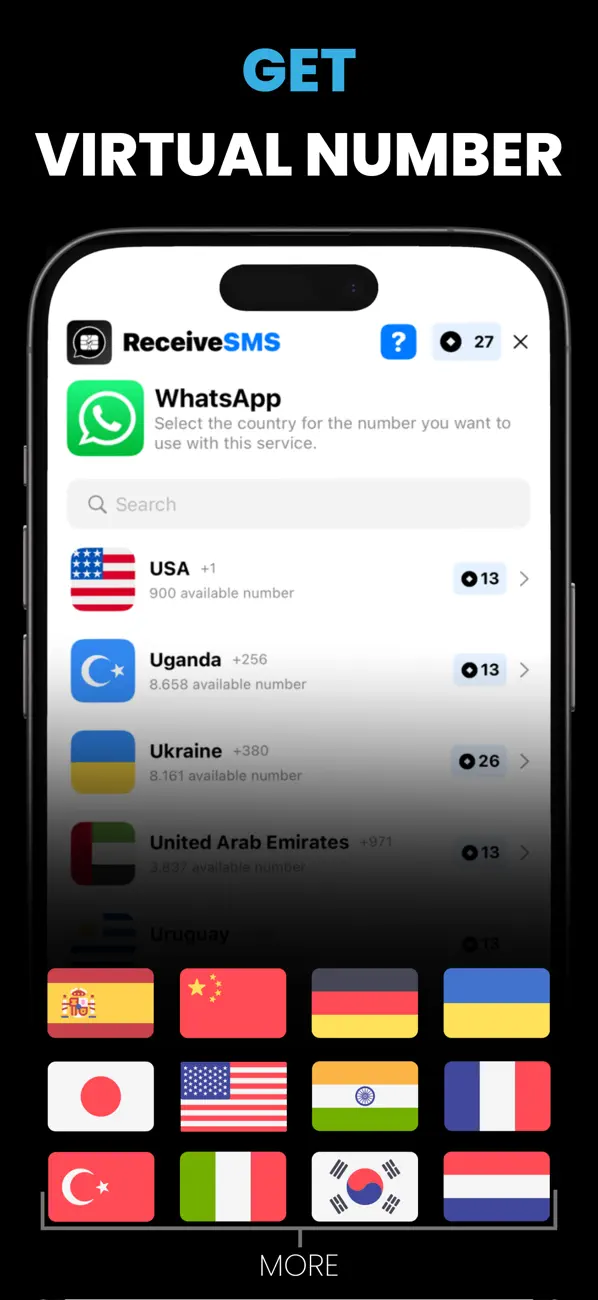 Virtual Numbers & Receive SMS screenshot 3