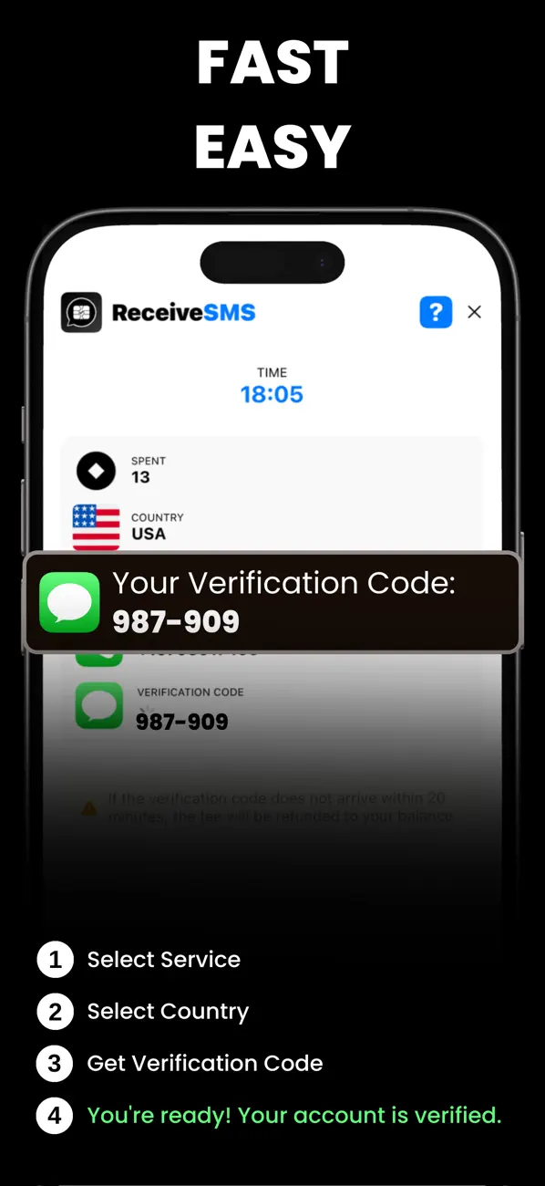 Virtual Numbers & Receive SMS screenshot 1