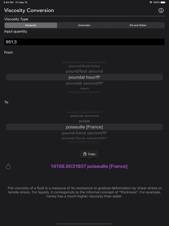 Viscosity Conversion screenshot 2