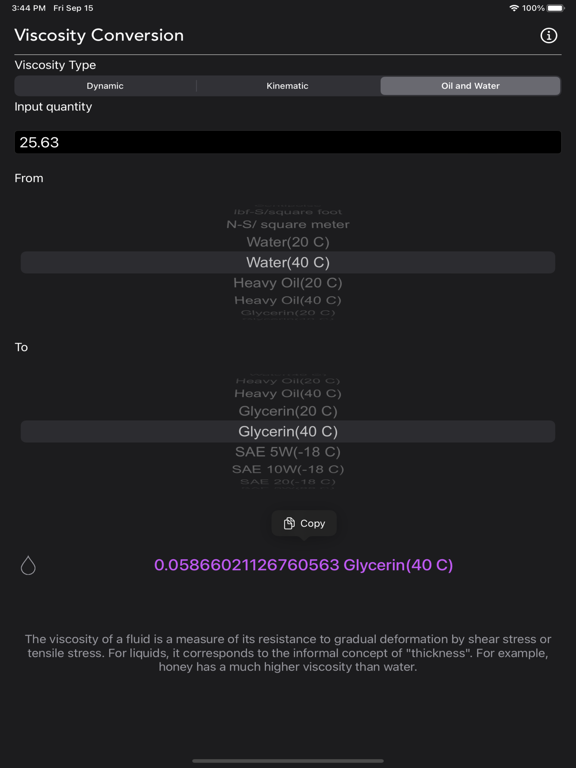 Viscosity Conversion screenshot 5
