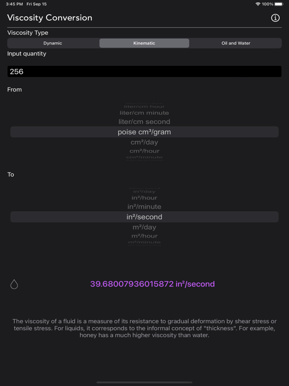 Viscosity Conversion screenshot 3