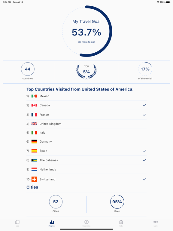 Visited: Travel Tracker & Map screenshot 9
