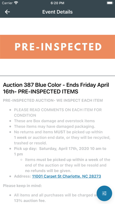 Vista Auction - Charlotte screenshot 2