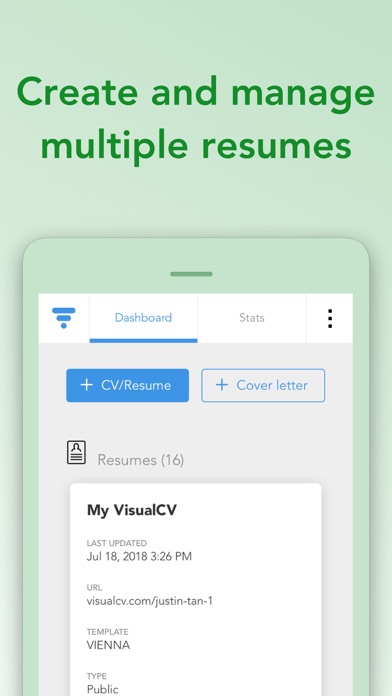 VisualCV Resume Builder screenshot 4