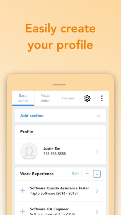 VisualCV Resume Builder screenshot 3
