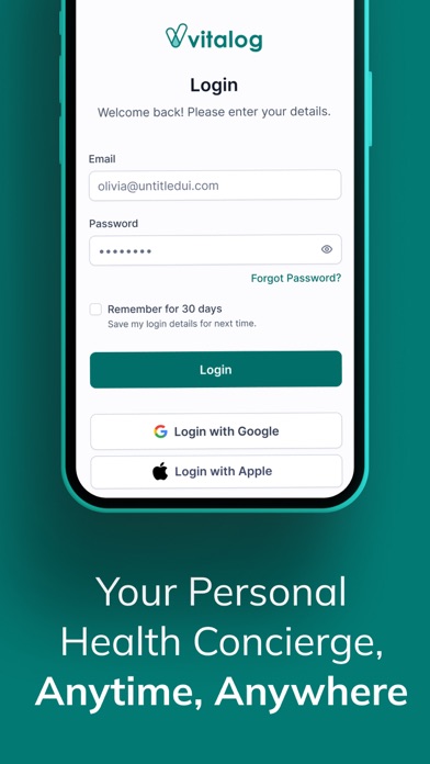 Vitalog screenshot 2
