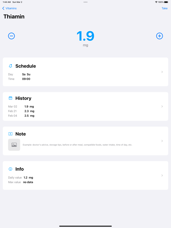 Vitamin: Track, Log & Schedule screenshot 7