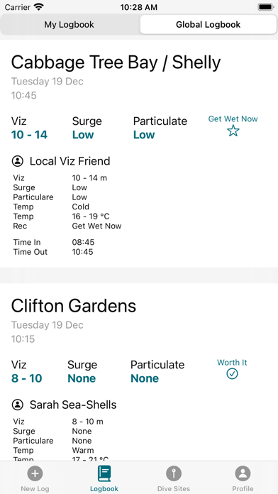 Viz App - Diving Conditions screenshot 1
