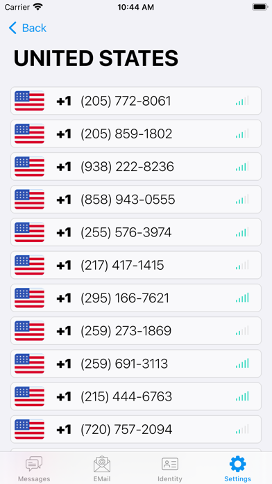 vNu : Virtual Phone Number screenshot 1