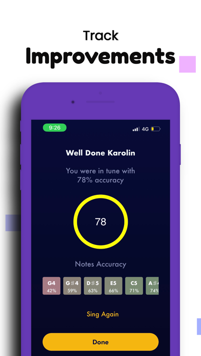 Vocal Range Finder - Sing Whiz screenshot 2
