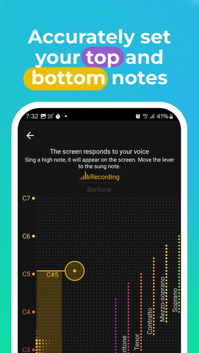Vocal Range - Pitch Detector screenshot 3