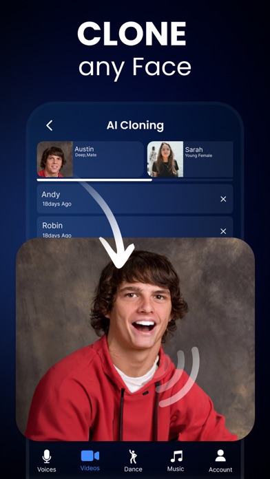 Voice & Face Cloning: Clony AI screenshot 4